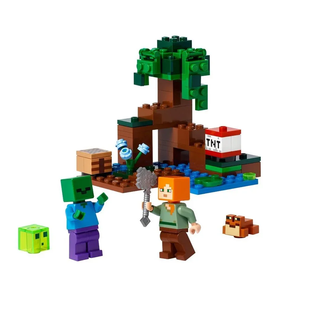 NEW LEGO MINECRAFT SWAMP ADVENTURE 21240  Zombie Alex Frog Slime Building Set